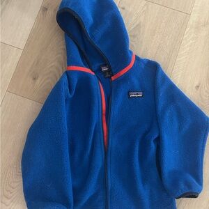 Patagonia Royal Blue Fleece Jacket with Red Trim